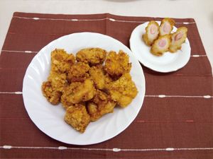 生姜の粉末を使った「鶏の唐揚げ」